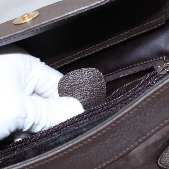 GUCCI Bamboo Hand Bag Suede Brown Gold 002 - Picture 10 of 16